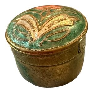 Vintage Brass‎ Tiny Perfume Holder R. Expo